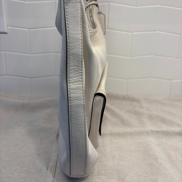 Coach Legacy Courtenay Leather Hobo Shoulder Bag - White - Picture 3 of 13